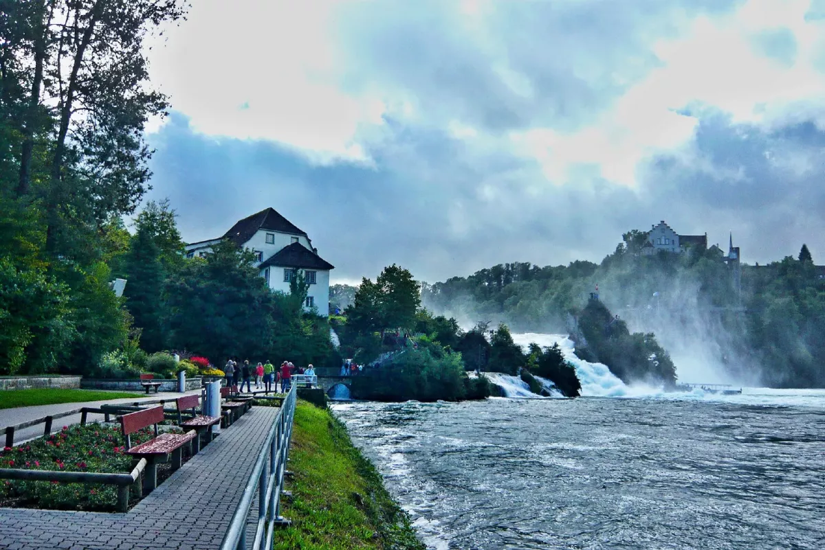 Rhine-Falls-promenade-in-Switzerland
